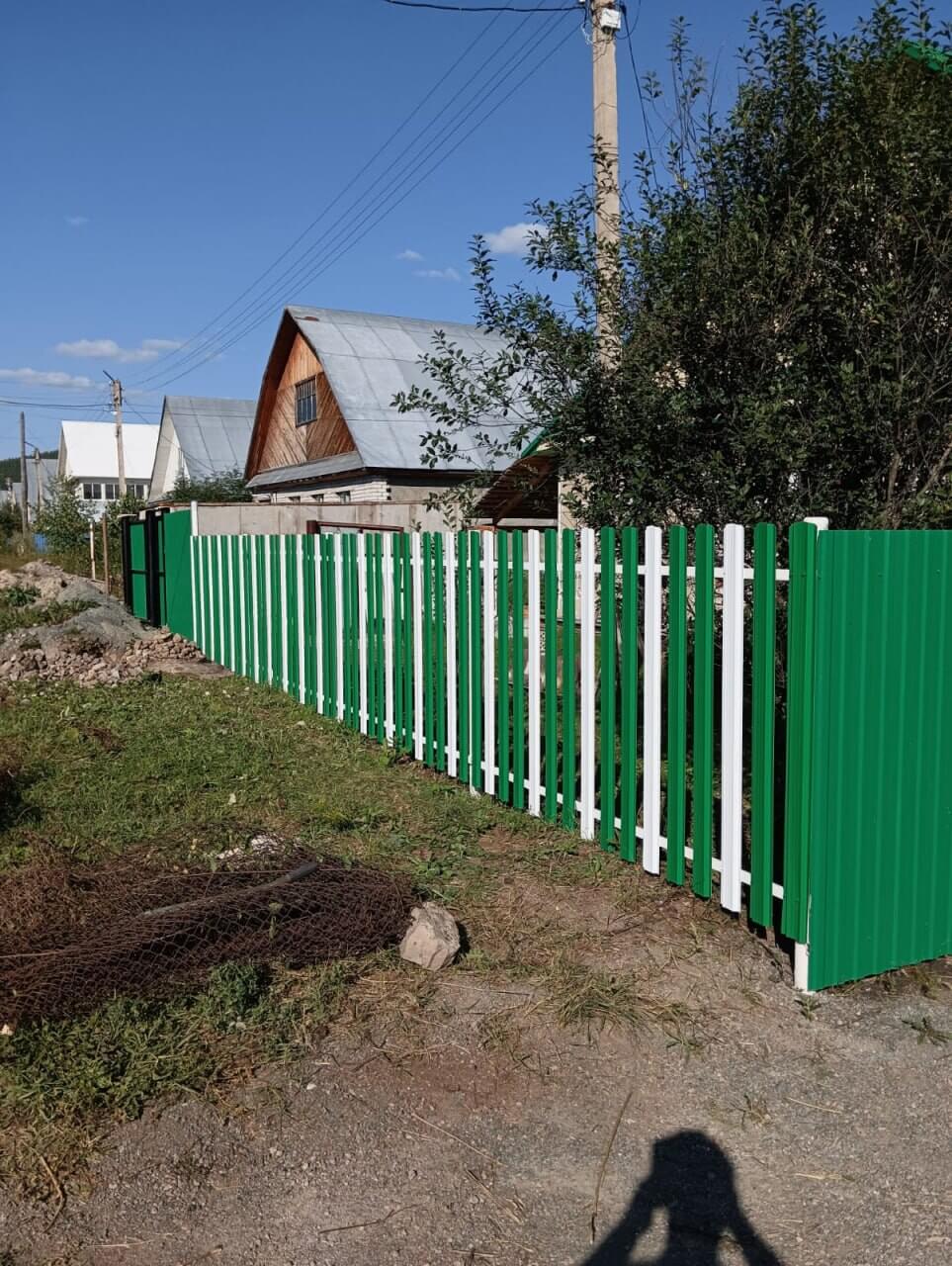 Забор из евроштакетника 10м RAL9003 Белый, RAL6029 Зеленая Мята в Саратове