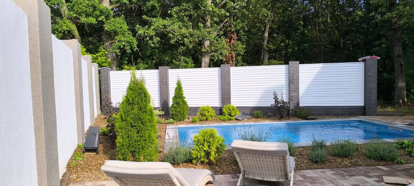Забор-жалюзи из ламелей Хай-Тек 54м RAL9003 Белый фото 1 в Саратове